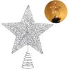 imageToyvian Star Christmas Tree Topper Lighted 10 Xmas Tree Topper 3D Glitter Gold Star Christmas Decorations for Christmas Tree Holiday Party Ornament GoldAs Shown
