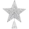 imageToyvian Star Christmas Tree Topper Lighted 10 Xmas Tree Topper 3D Glitter Gold Star Christmas Decorations for Christmas Tree Holiday Party Ornament GoldAs Shown
