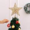 imageToyvian Star Christmas Tree Topper Lighted 10 Xmas Tree Topper 3D Glitter Gold Star Christmas Decorations for Christmas Tree Holiday Party Ornament GoldGold