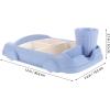 imageToyvian Toddler Plate Divided Meal Tray Car Shaped Plate Sections Dinner Dish with Cup Holder for Babies Kids Eating Food Grade Bamboo Fiber Platter for Child BlueBlue