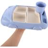 imageToyvian Toddler Plate Divided Meal Tray Car Shaped Plate Sections Dinner Dish with Cup Holder for Babies Kids Eating Food Grade Bamboo Fiber Platter for Child BlueBlue