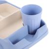 imageToyvian Toddler Plate Divided Meal Tray Car Shaped Plate Sections Dinner Dish with Cup Holder for Babies Kids Eating Food Grade Bamboo Fiber Platter for Child BlueBlue