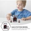 imageToyvian Toys Gas Station Model Toy 1 Set of DIY Station Building Model DIY Bus Gas Station Model Gas Station Mini Roadblocks Recognition Toy Decor