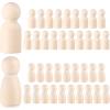 imageToyvian Wooden Peg Dolls Unfinished 113 inch Wood Peg Dolls Pack of 40 Wooden People Pegs for DIY Crafting Painting Handicrafts Wooden Peg Games