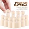 imageToyvian Wooden Peg Dolls Unfinished 113 inch Wood Peg Dolls Pack of 40 Wooden People Pegs for DIY Crafting Painting Handicrafts Wooden Peg Games