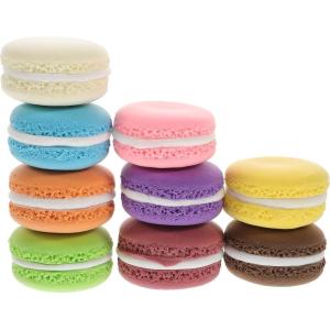 image9pcs Cake Model Desk top Decor para Cupcakes Mini Cake Macaroon Fake Cake Food Model Realistic French Dessert Clay Fake Macaron Photography Props Fake Dessert Protein42X42X22CM