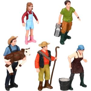 imageFarmer People Figurines Figure Miniature People Farmer Model Farm Mini People Figurines Farm Farm Figure Model Set Miniature Figurines Miniature Figures 5 Figure