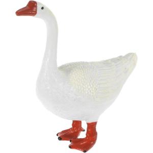 imageMini Goose Statue Animal Sculpture Micro Yard Farm Goose Resin Figurine for Dollhouse Fairy Garden Patio Decor Cake Topper Home Decoration for Desk WhiteWhite