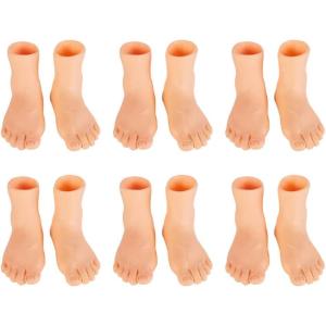 imageToyvian Toddler Toys Little Feet Fingers 6 Pairs Finger Feet Set Puppet Tiny Small Mini Puppets Leftampamp Right for Show Plastic Halloween Hand Prop Accessories Baby Toys
