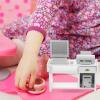 image1 Set Miniature Office Desk Dollhouse Computer Desk Mini Toys for Crafts  Tiny House Wood Computer Model Miniature Office Furniture Ornament for Kids Doll HouseWhite