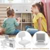 image1 Set Miniature Office Desk Dollhouse Computer Desk Mini Toys for Crafts  Tiny House Wood Computer Model Miniature Office Furniture Ornament for Kids Doll HouseWhite