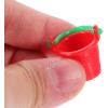 image10pcs Miniature Beach Buckets Decor 25cm1inches Mini Plastic Beach Pail Sandbox Toy for Doll  Handmade Small Water Buckets Model