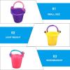 image10pcs Miniature Beach Buckets Decor 25cm1inches Mini Plastic Beach Pail Sandbox Toy for Doll  Handmade Small Water Buckets Model