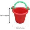 image10pcs Miniature Beach Buckets Decor 25cm1inches Mini Plastic Beach Pail Sandbox Toy for Doll  Handmade Small Water Buckets Model