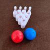 imageToyvian 2 Sets Miniature Bowling Set Mini Bowling Game Bowling Pins Ball Toys Dollhouse Furniture Accessories for Kids and Adults Sports Party Favors