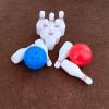 imageToyvian 2 Sets Miniature Bowling Set Mini Bowling Game Bowling Pins Ball Toys Dollhouse Furniture Accessories for Kids and Adults Sports Party Favors