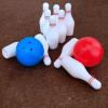 imageToyvian 2 Sets Miniature Bowling Set Mini Bowling Game Bowling Pins Ball Toys Dollhouse Furniture Accessories for Kids and Adults Sports Party Favors