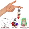 imageToyvian 36pcs Key Chain Russian Doll Keychains Dolls Girls Russian Stacking Toys Miniature Babushka Doll Mobile Phone Charm Pendant Cute Keychain Toy for Kids Wooden Key Ring Ska Car Child