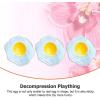 imageToyvian 4Pcs Fried Eggs Vent Toys  Simulation Squeezing Toys Prank Props for Children