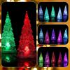 imageToyvian 5pcs LED Tabletop Lighted Christmas Tree Lighted Acrylic Christmas Trees for Table Desktop Holiday Decorations