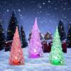 imageToyvian 5pcs LED Tabletop Lighted Christmas Tree Lighted Acrylic Christmas Trees for Table Desktop Holiday Decorations