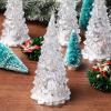 imageToyvian 5pcs LED Tabletop Lighted Christmas Tree Lighted Acrylic Christmas Trees for Table Desktop Holiday Decorations