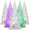 imageToyvian 5pcs LED Tabletop Lighted Christmas Tree Lighted Acrylic Christmas Trees for Table Desktop Holiday Decorations