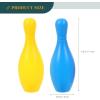 imageToyvian Bowling Set Toys 10 Color Bowling Pins 2 Bowling Ball Bowling Toy Educational Game for Indoor and Outdoor15Inch43InchSmall