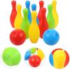 imageToyvian Bowling Set Toys 10 Color Bowling Pins 2 Bowling Ball Bowling Toy Educational Game for Indoor and Outdoor15Inch43InchSmall