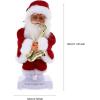 imageToyvian Christmas Electric Santa Claus Doll Twerking Santa Claus Walking Circle Singing Dancing Santa Claus Musical Doll Santa Claus Dancing Playing Saxophone Music
