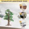 imageToyvian Model Trees Cypress Miniature Artificial Tree Fake Plants Train Trees for Sand Table Models Scene Decoration 3pcs Size SGreen Size L