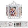 imageVintage Pictures Rotating Ferris Wheel Picture Frame Music Photo Frame Desktop Picture Display Carousel Photo Display Holder Stand for Home Decor Christmas Birthday Gifts Vintage Frames