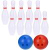 imageToyvian 2 Sets Miniature Bowling Set Mini Bowling Game Bowling Pins Ball Toys Dollhouse Furniture Accessories for Kids and Adults Sports Party Favors