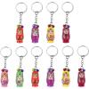 imageToyvian 36pcs Key Chain Russian Doll Keychains Dolls Girls Russian Stacking Toys Miniature Babushka Doll Mobile Phone Charm Pendant Cute Keychain Toy for Kids Wooden Key Ring Ska Car Child
