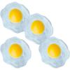 imageToyvian 4Pcs Fried Eggs Vent Toys  Simulation Squeezing Toys Prank Props for Children