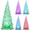 imageToyvian 5pcs LED Tabletop Lighted Christmas Tree Lighted Acrylic Christmas Trees for Table Desktop Holiday Decorations