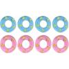 imageToyvian Mini Swimming Ring Inflatable Swim Ring 10pcs Dolls Swimming Pool Party Favors Baby Pool Float Swimming for Kids Plastic Mini Tube Toy Random Color