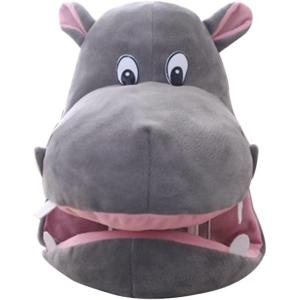 imageRealistic Hippo Hat Plush Adjustable Funny Hippopotamus Headwear for Cosplay Costume Parties Dressup Play and Photo Props