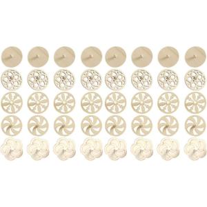 imageToyvian 40 Piece Wooden Spinning Tops Fidget Crafts Party Favors for Kids 48  Unfinished Wood DIY Gyroscope Bulk Kids Toys