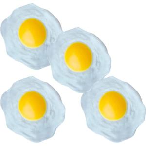 imageToyvian 4Pcs Fried Eggs Vent Toys  Simulation Squeezing Toys Prank Props for Children