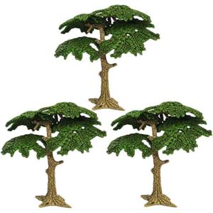 imageToyvian Model Trees Cypress Miniature Artificial Tree Fake Plants Train Trees for Sand Table Models Scene Decoration 3pcs Size SGree Size Small