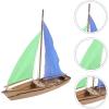 imageKids Cars Toy DIY Wood Sailboat Boat Models Home Assembly DIY Model Education Toy Can Be Painted and Decorated Make Your Wooden Sailboat Random Color Kids Car Toys