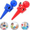 imageToyvian 2 Sets Kids Outdoor Playset Birthday Gift Bag Stuffers Catch Game Spoon Catch The Ball Catcher GiftRed