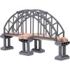 imageToyvian Wooden Train Tracks Suspension Bridge Toy Wood Cross Railway Toys Train Scene Layout Props Toy Train Accessory for Kids Toddlers Grey Wooden Train Accessories