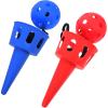 imageToyvian 2 Sets Kids Outdoor Playset Birthday Gift Bag Stuffers Catch Game Spoon Catch The Ball Catcher GiftRed