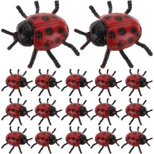 imageToyvian 30pcs PVC Simulation Ladybug Tricky Props Halloween Tricky Toys Model Toys Photo Props Halloween Props Simulation Ladybug Toys Simulated Ladybug Toys Ladybug Playthings Prank Props