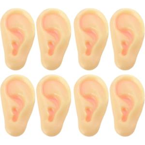 imageToyvian 8 Pcs Jumbo Latex Fake Ears Simulation Prop Tricks Costume for Kids Holiday Cosplay Party Props Accessories