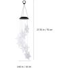 image1pc Christmas Snowflake Lights Xmas Wind Chimes Color Indoor Christmas Snowflake Ornament Christmas Ornaments Garden Lights Solar Powered Outdoor Ornaments Solar Light Chime White