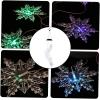 image1pc Christmas Snowflake Lights Xmas Wind Chimes Color Indoor Christmas Snowflake Ornament Christmas Ornaments Garden Lights Solar Powered Outdoor Ornaments Solar Light Chime White
