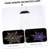 image1pc Christmas Snowflake Lights Xmas Wind Chimes Color Indoor Christmas Snowflake Ornament Christmas Ornaments Garden Lights Solar Powered Outdoor Ornaments Solar Light Chime White